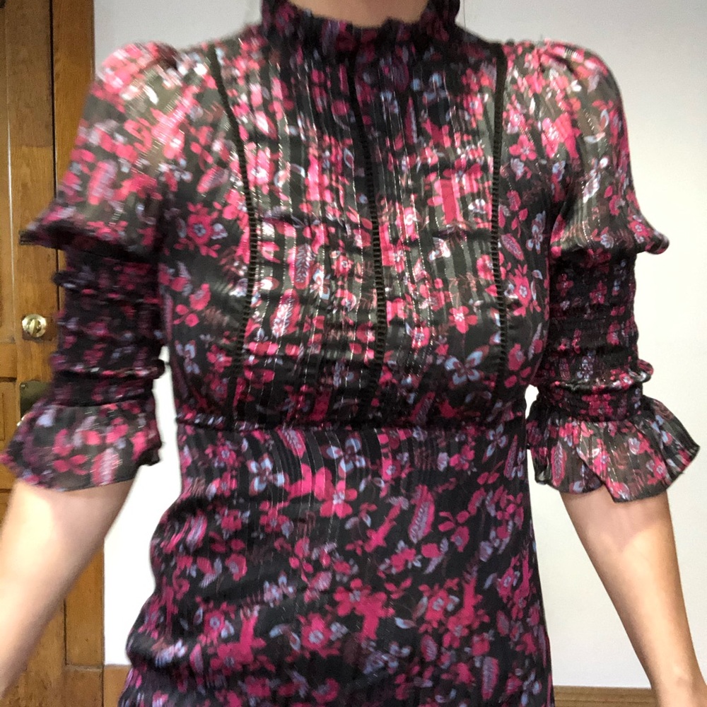 UO floral ruffle mini dress - Picture 10 of 16